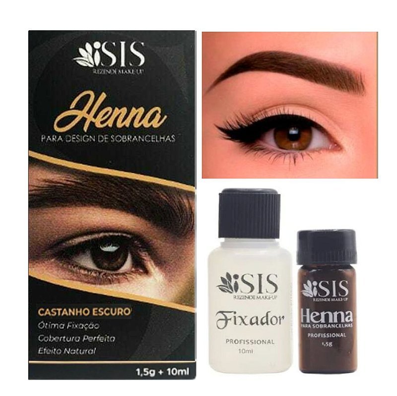 HENNA PARA DESING DE SOBRANCELHA PRETO - ISIS