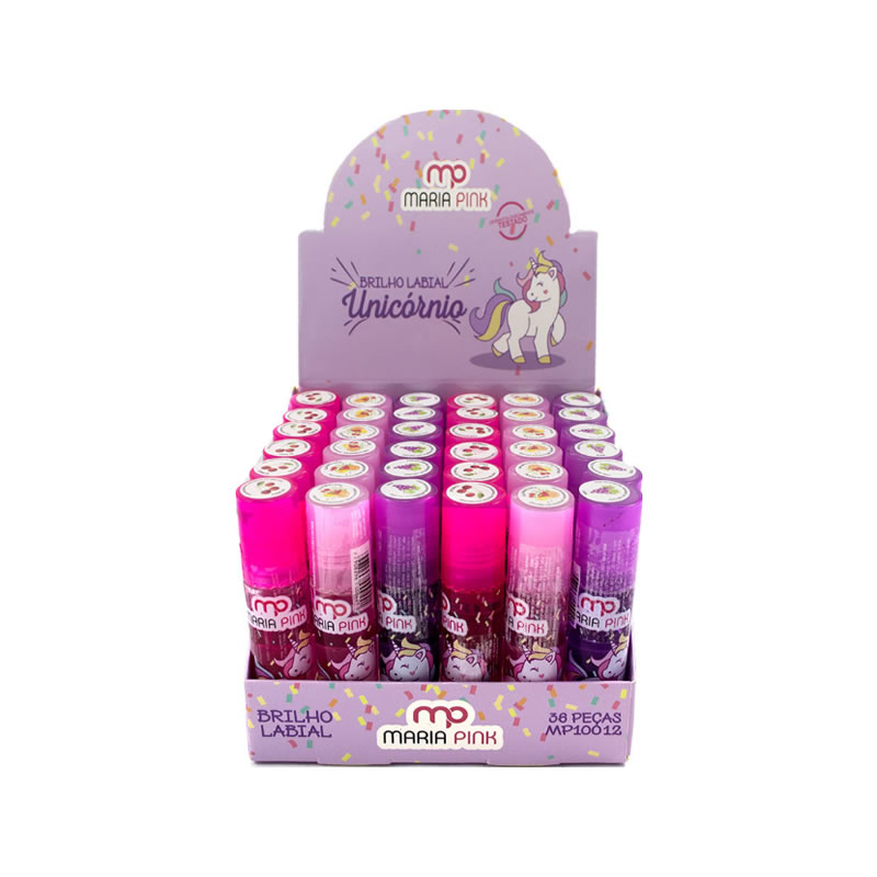 BRILHO LABIAL UNICORNIO  MARIA PINK