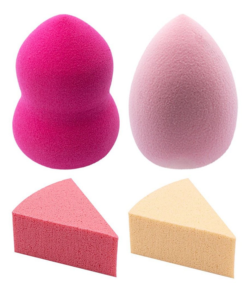 KIT 4 ESPONJAS DE MAQUIAGEM GOTA