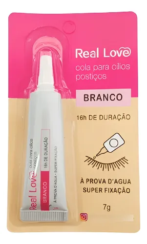 COLA PARA CILIOS POSTICO BRANCA - REAL LOVE