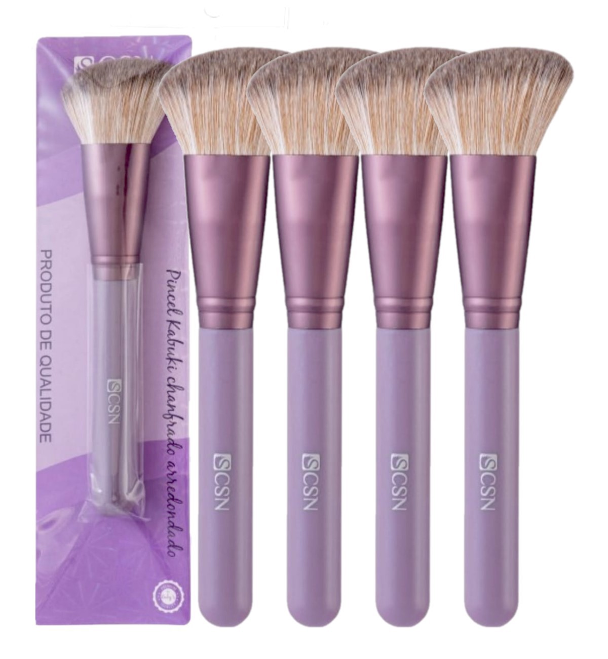 PINCEL KABUKI CHANFRADO ARREDONDADO CISNE