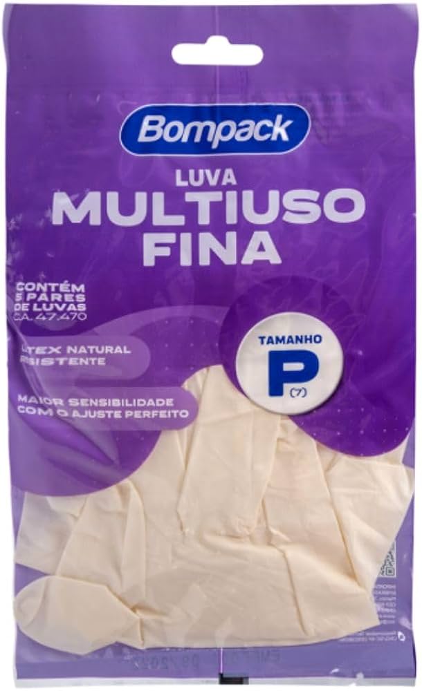 LUVA BOMPACK MULTIUSO FINA M (8) C/10