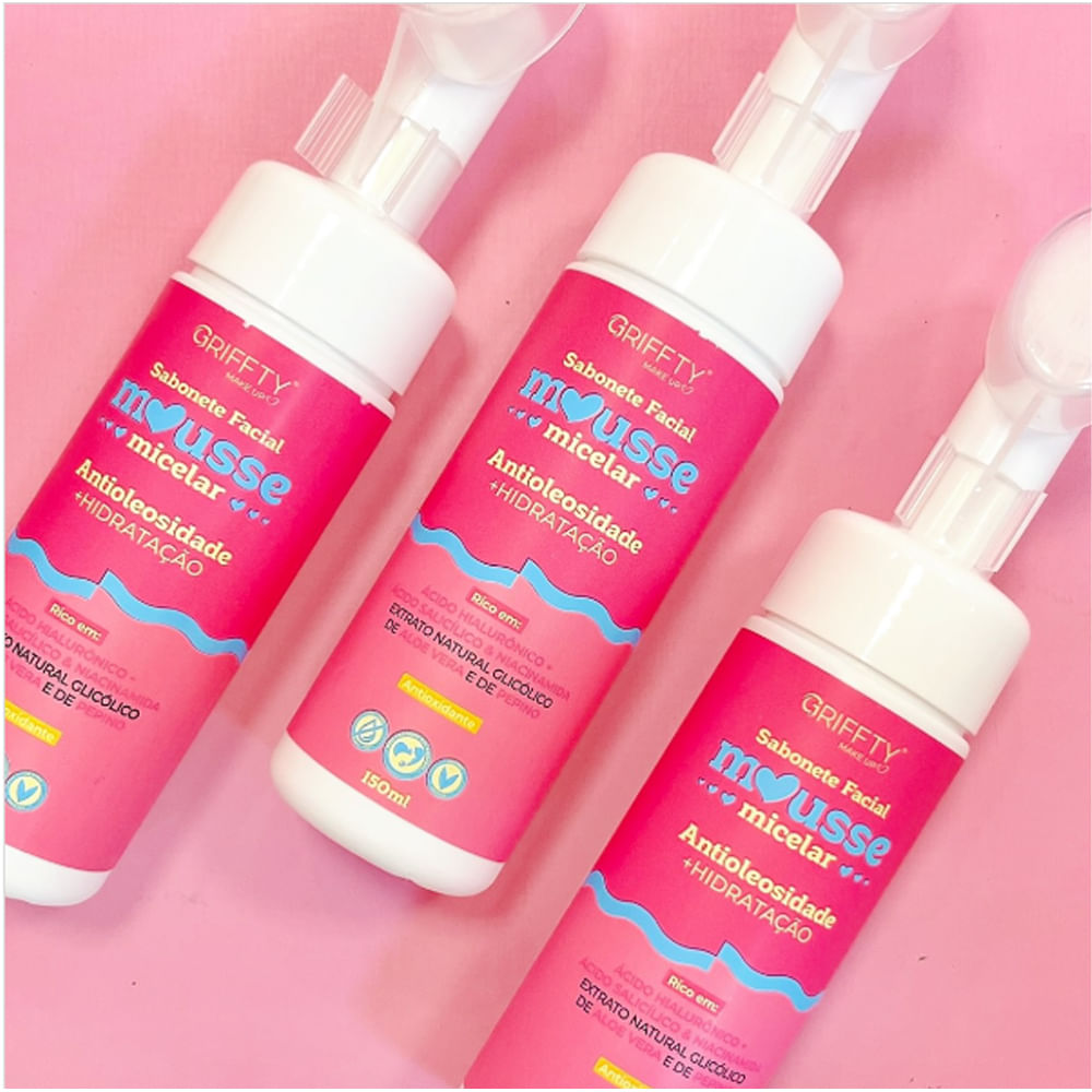 SABONETE MOUSSE MICELAR ANTIOLEOSIDADE - GRIFFTY