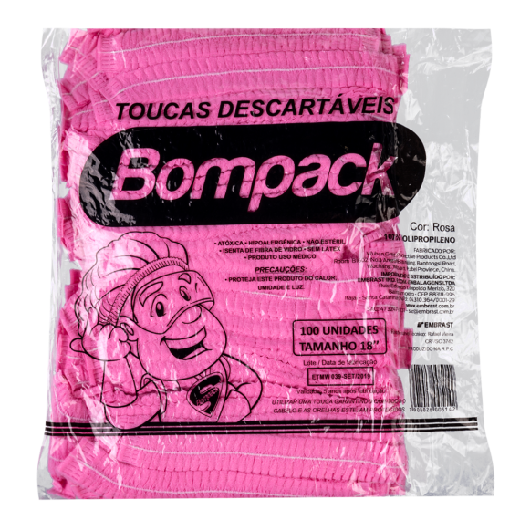 TOUCA BOMPACK TNT ROSA SANFONADA 18 (45X50CM) C/100