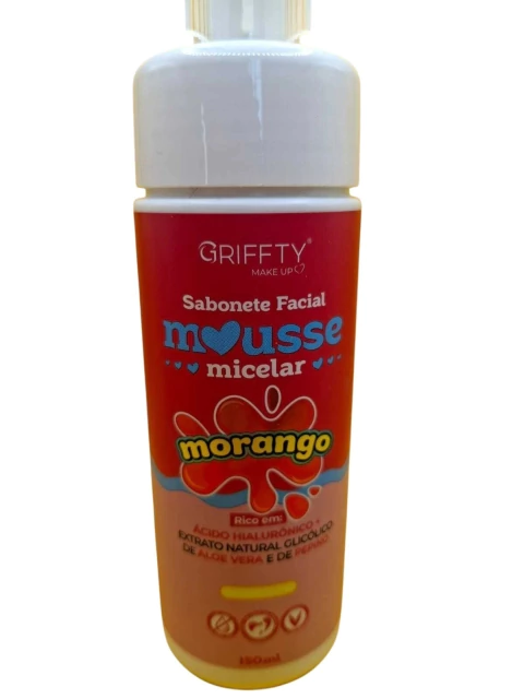SABONETE MOUSSE MICELAR MORANGO - GRIFFTY