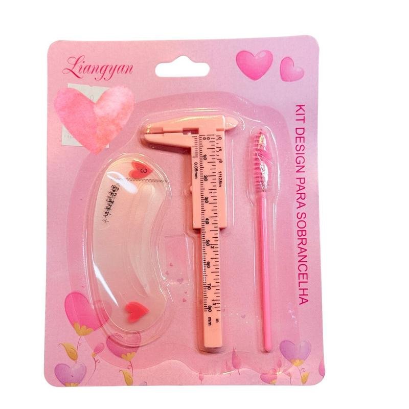 KIT PARA SOBRANCELHA (PINCEL, PAQUIMETRO E REGUA) - REAL LOVE