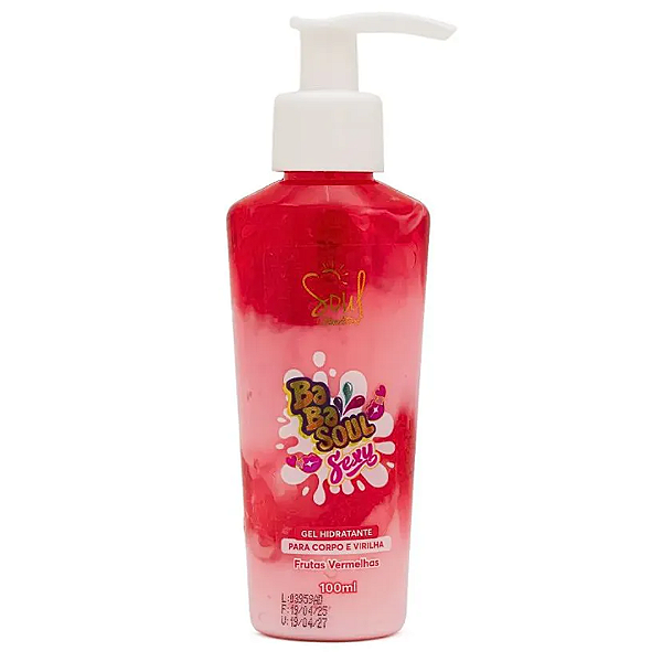 GEL HIDRATANTE CORPO E VIRILHA FRUTAS VERMELHAS 100 MG - SOUL